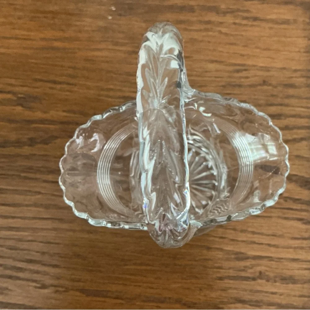 Duncan & Miller etched glass bride's basket